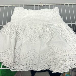 White Lace Mini Skirt